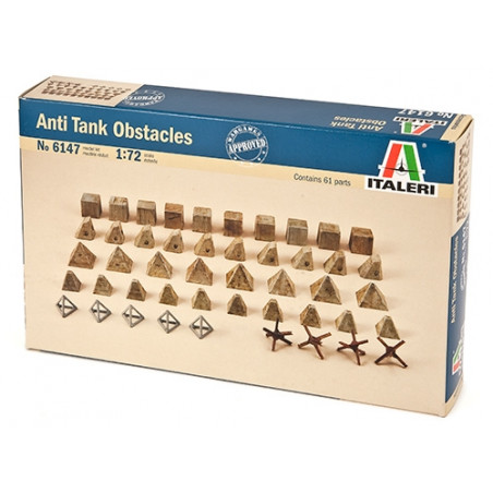 Italeri® maquette militaire obstacles anti-char (x61) WW2 1:72 référence 6147