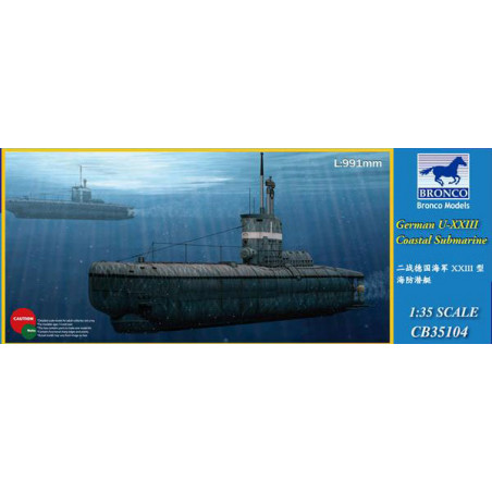 Bronco® maquette militaire sous marins U-BOAT type XXIII 1:35 référence CB35104