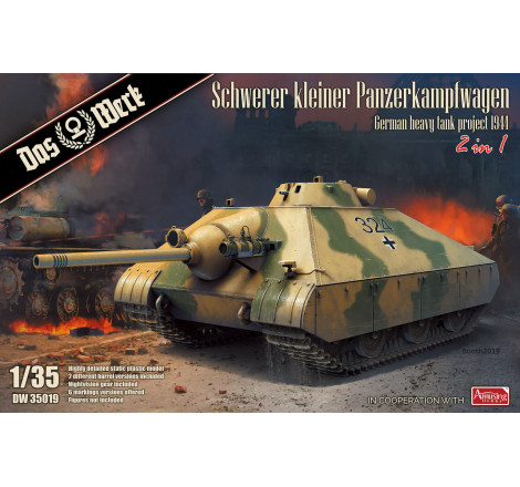 Das Werk® Maquette Schwerer Kleiner Panzerkampfwagen "German Heavy Tank project 1944" 2en1 1:35 référence DW35019