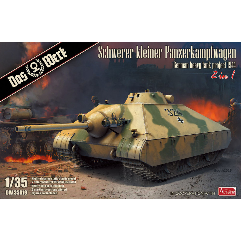 Das Werk® Maquette Schwerer Kleiner Panzerkampfwagen "German Heavy Tank project 1944" 2en1 1:35 référence DW35019
