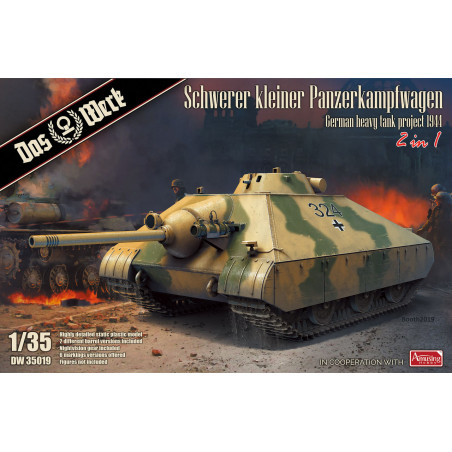 Das Werk® Maquette Schwerer Kleiner Panzerkampfwagen "German Heavy Tank project 1944" 2en1 1:35 référence DW35019
