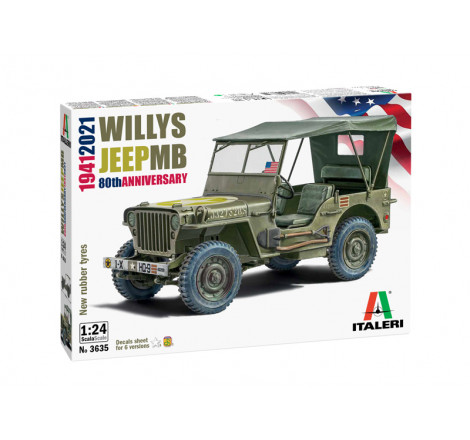 Italeri® Maquette Jeep MB Willys 80th anniversary 1941-2021 1:24 référence 3635