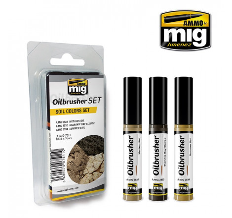 Set oilbrusher Soil AMIG7511 Aupetitbunker reims : magasin de maquettes à reims