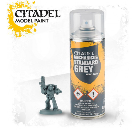 Bombe de peinture Citadel Mechanicus Standard Grey