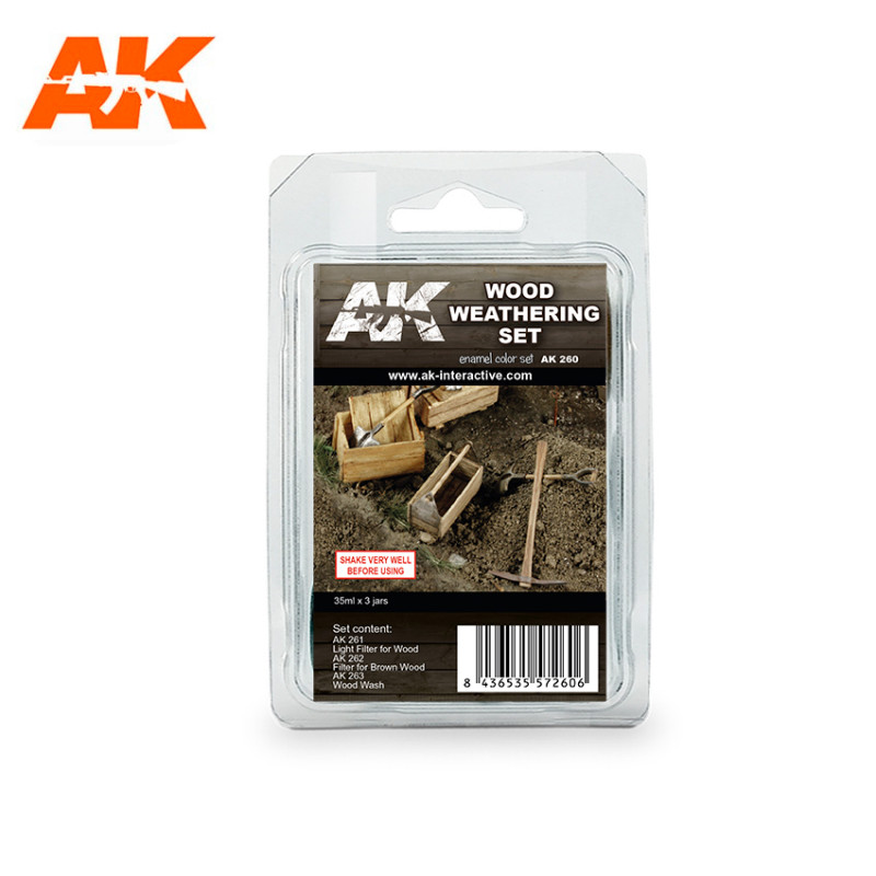 AK® Wood weathering set référence AK260
