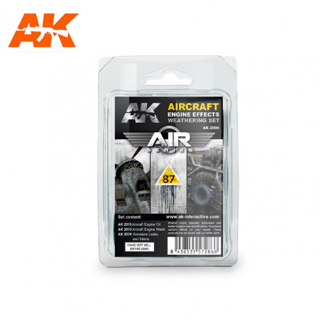 AK® Aircraft Engine Effects Weathering set référence AK2000