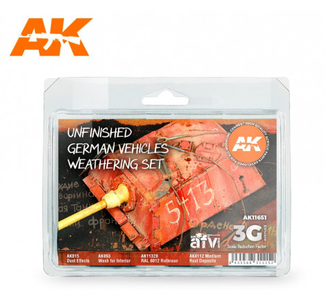 AK® Set Weathering Unfinished German Vehicles référence AK11651