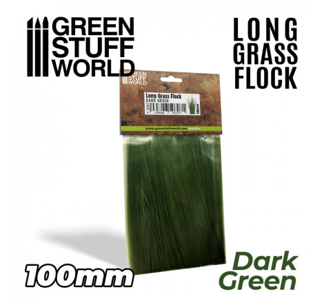 Herbe longue 100 mm vert foncé Green Stuff World®