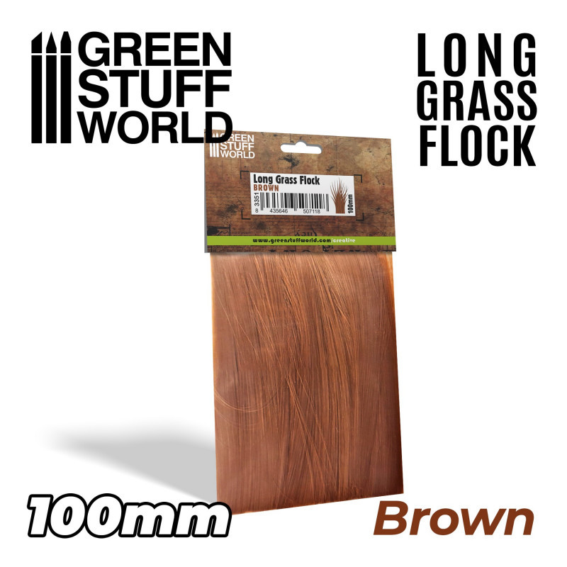 Herbe longue 100 mm marron Green Stuff World®