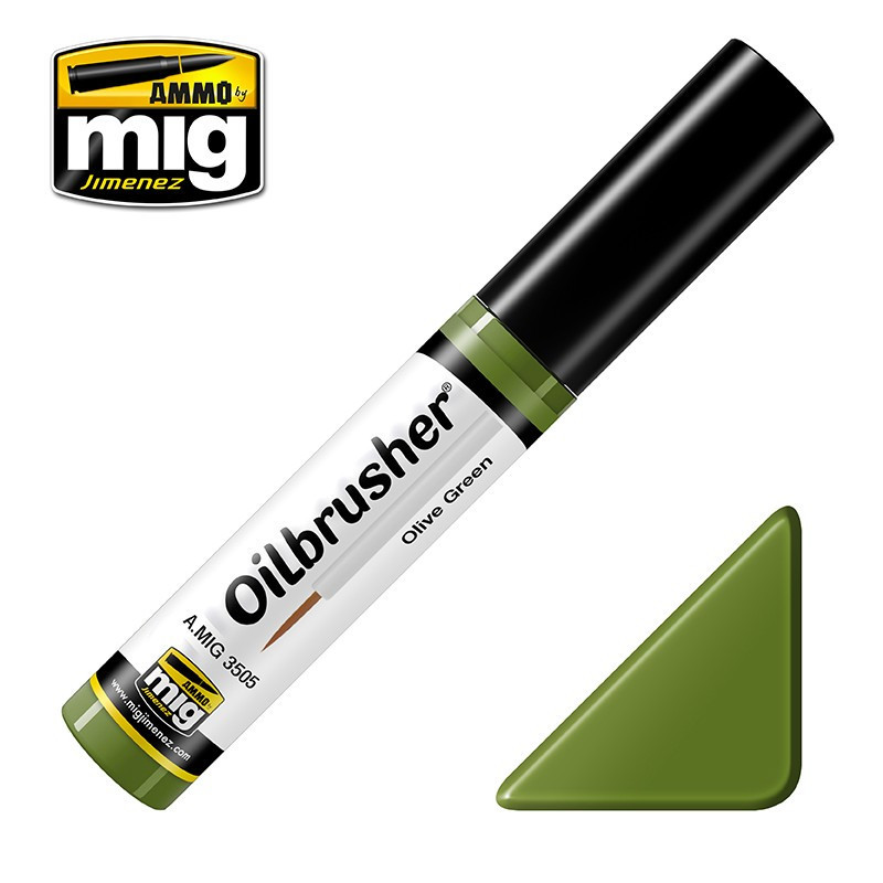 Ammo® Oilbrusher vert olive (olive green) - A.MIG-3505