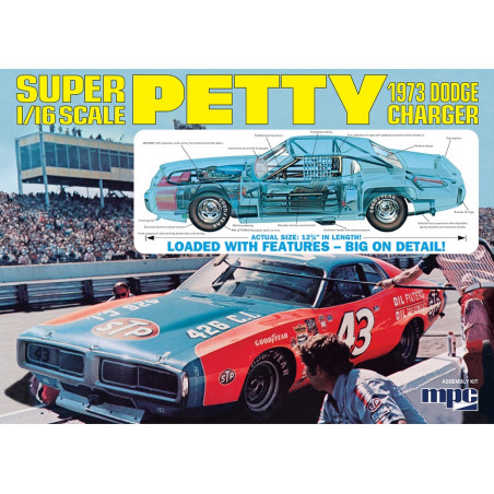 MPC® Dodge Charger 1973 Super Petty 1:16