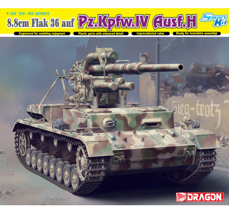 Dragon® 8.8cm Flak 36 auf Pz.Kpfw.IV Aush.H 1:35 Smart Kit