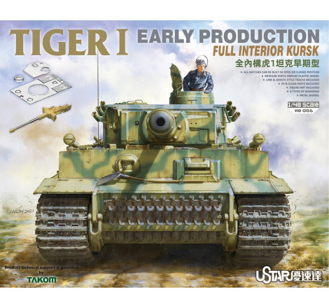 USTAR® (Takom) Tiger (early production) Kursk + intérieur 1:48