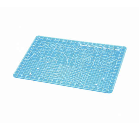 Tamiya® Tapis de coupe A5 bleu semi-transparent 74142