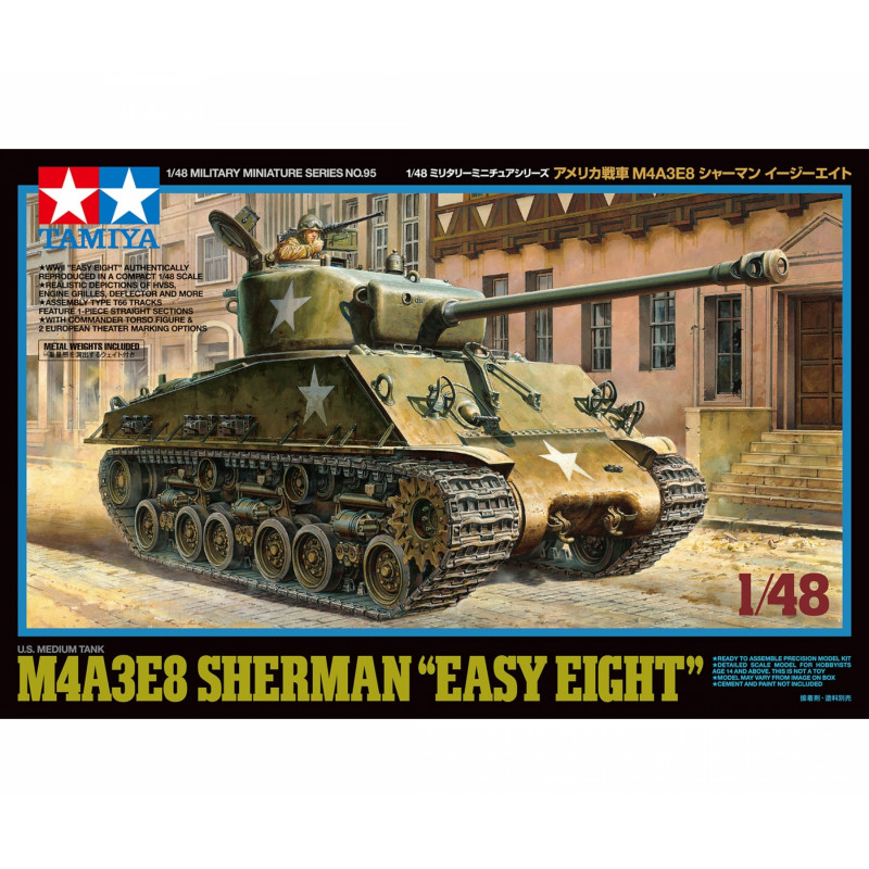 Tamiya® Maquette char Sherman M4A3E8 "Easy Eight" 1:48