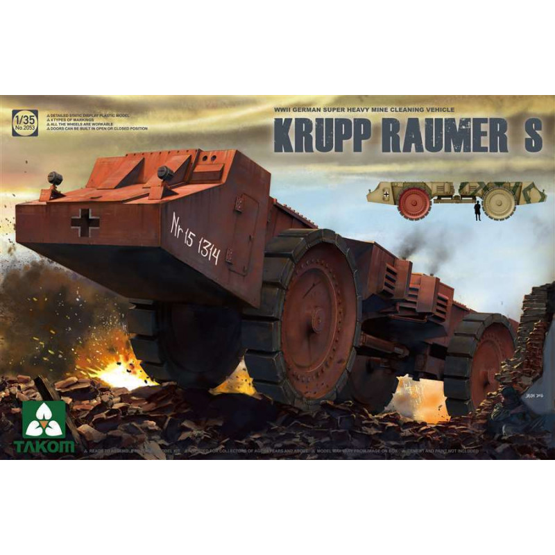 Takom® Maquette militaire KRUPP Raumer S véhicule de déminage 1:35