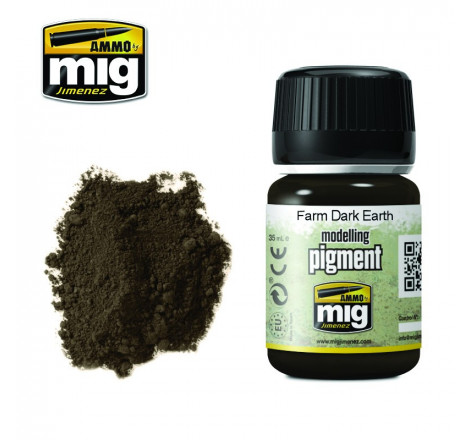 Ammo® Pigment Farm dark earth référence A.MIG-3027