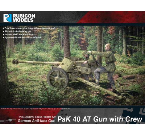 Rubicon Models® PAK40 AT avec servants 1:56