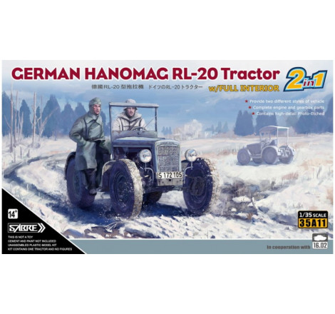 Sabre® maquette German Hanomag RL-20 Tractor 2en1 1:35 référence 35A11