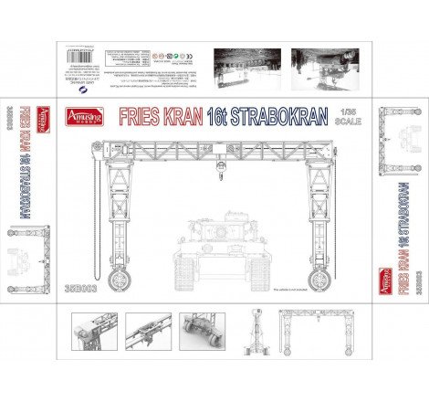 Amusing Hobby® Maquette grue allemande WW2 Fries Kran 16t Strabokran (1943) 1:35 référence 35B003