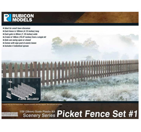 Rubicon Models® set de palissade 1:56 référence 283002