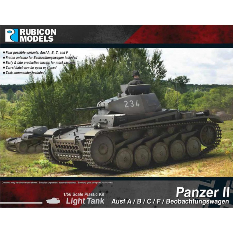 Rubicon Models® maquette Panzer II Ausf.A/B/C/F Beobachtungswagen 1:56 référence 280112