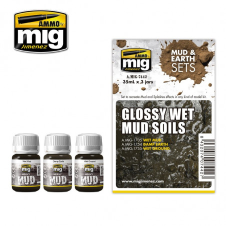 Set Glossy Wet Mud Soils enamel Ammo AMIG7442