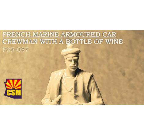 CSM® Homme d'équipage de la marine française avec une bouteille de vin 1:35 F35-037