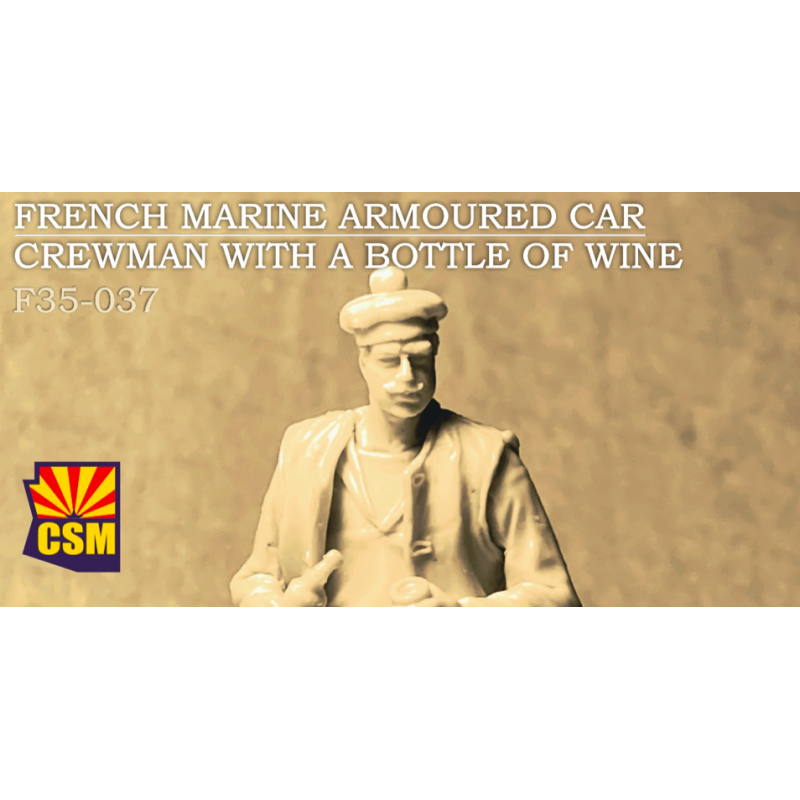 CSM® Homme d'équipage de la marine française avec une bouteille de vin 1:35 F35-037