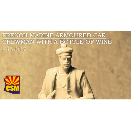 CSM® Homme d'équipage de la marine française avec une bouteille de vin 1:35 F35-037