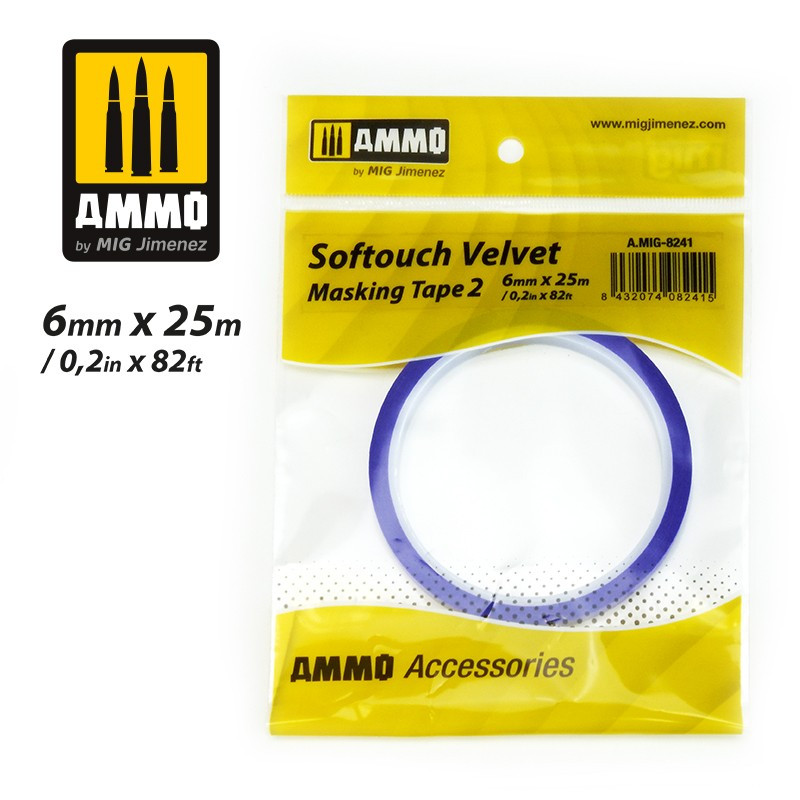 Ammo® bande cache Softouch Velvet 6 mm référence A.MIG-8241.