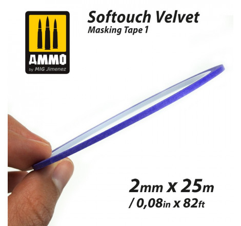 Ammo® bande cache Softouch Velvet 2 mm référence A.MIG-8240.