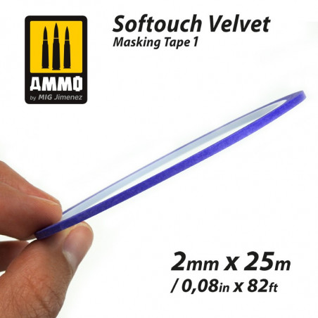 Ammo® bande cache Softouch Velvet 2 mm référence A.MIG-8240.