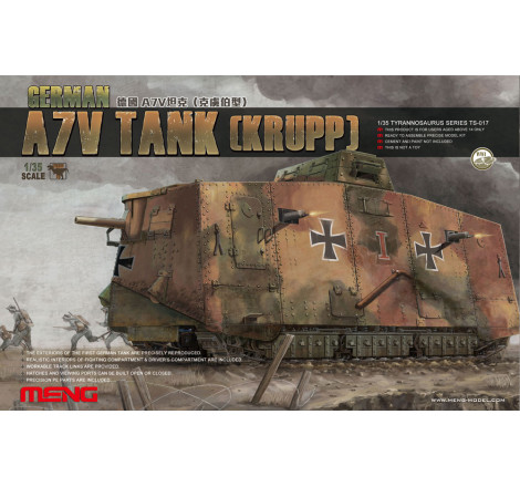 Meng® Char allemand A7V Tank (Krupp) 1:35 TS-017