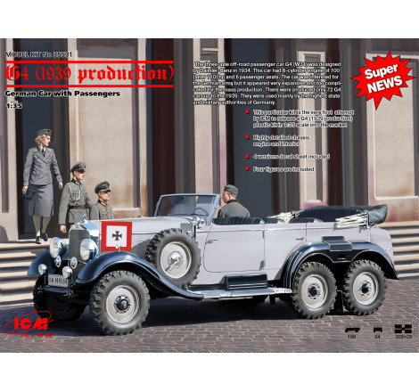 ICM® Maquette militaire Mercedes Benz type G4 (production 1939) 1:35