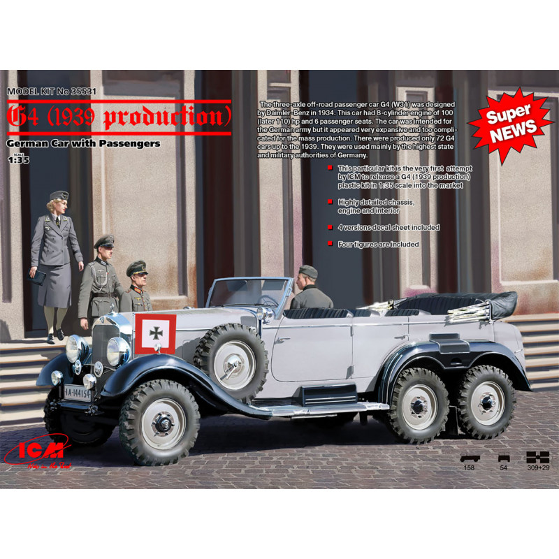 ICM® Maquette militaire Mercedes Benz type G4 (production 1939) 1:35