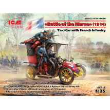 ICM® Maquette militaire Taxi de la marne avec infanterie française 1:35