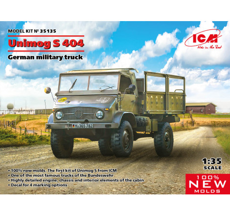 ICM® Maquette militaire Camion militaire allemand Unimog S 404 1:35 35135