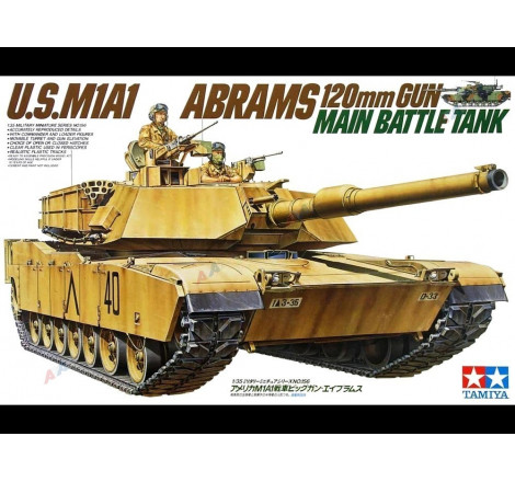 Tamiya® Maquette militaire char M1A1 Abrams (canon 120mm) 1:35 référence 35156