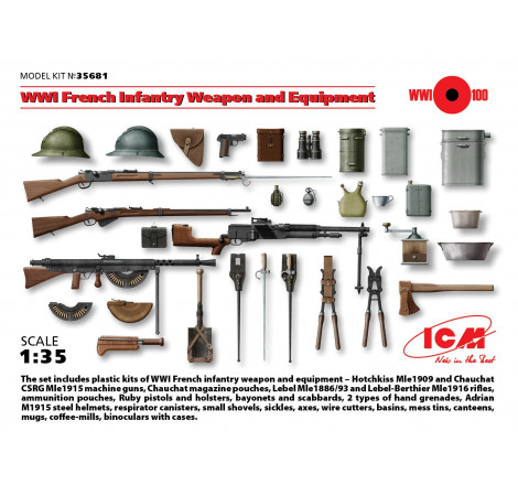ICM® Armes et équipements français de la première guerre mondiale 1:35 35681
