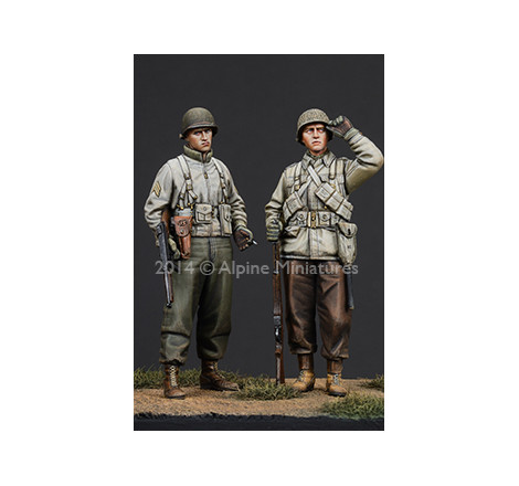 Alpine Miniatures® 35186 Set figurines infanterie US WW2 1:35