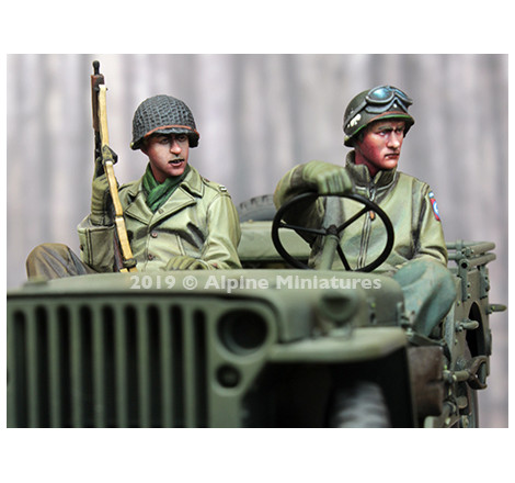 Alpine Miniatures® 35262 Figurine équipage de jeep US WW2 1:35