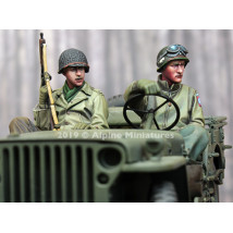 Alpine Miniatures® 35262 Figurine équipage de jeep US WW2 1:35