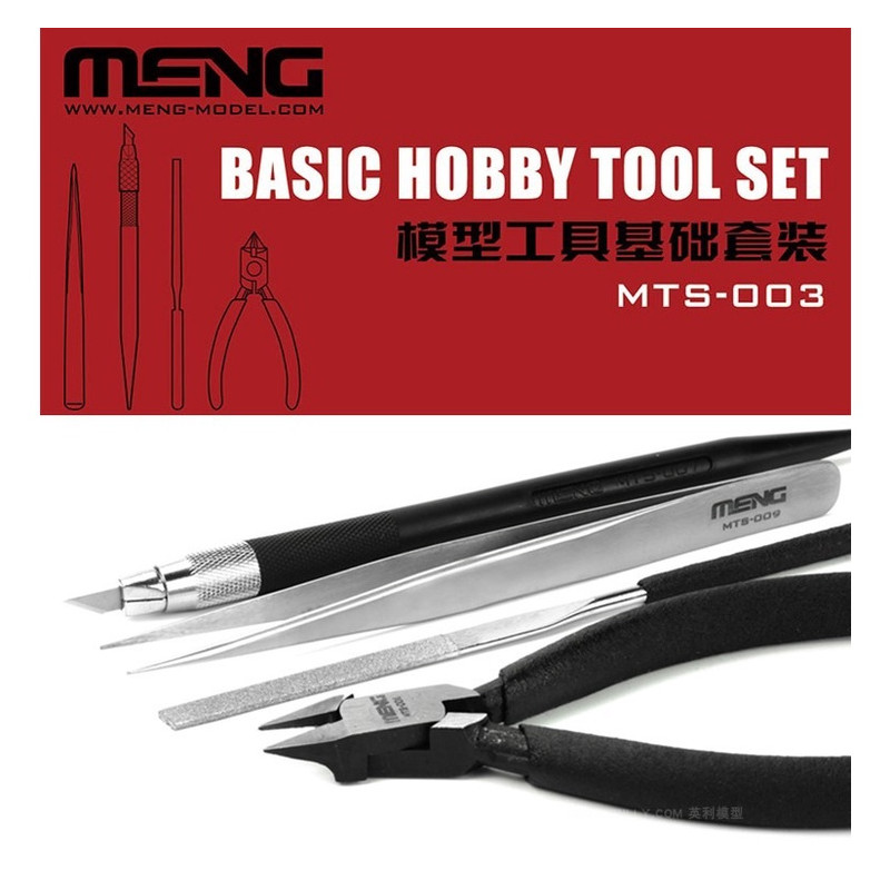 Meng® Set outils de base pour maquettiste MTS-003