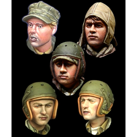 Alpine Miniatures® Set de têtes tankiste US WW2 1:35 - H020