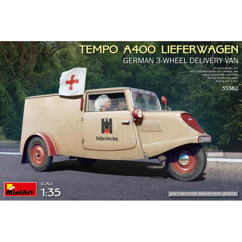 MiniArt® Maquette ambulance Tempo A400 Lieferwagen 1:35 référence 35382 MiniArt® Maquette ambulance Tempo A400 Lieferwagen 1:35 référence 35382