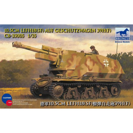 Bronco® Maquette militaire 10.5cm LEFH18(SF) Auf Geschutzwagen 39H(F) 1:35 référence CB-35005