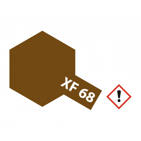 Peinture maquette Tamiya acrylique XF68 Marron OTAN (NATO brown) mat 10ml