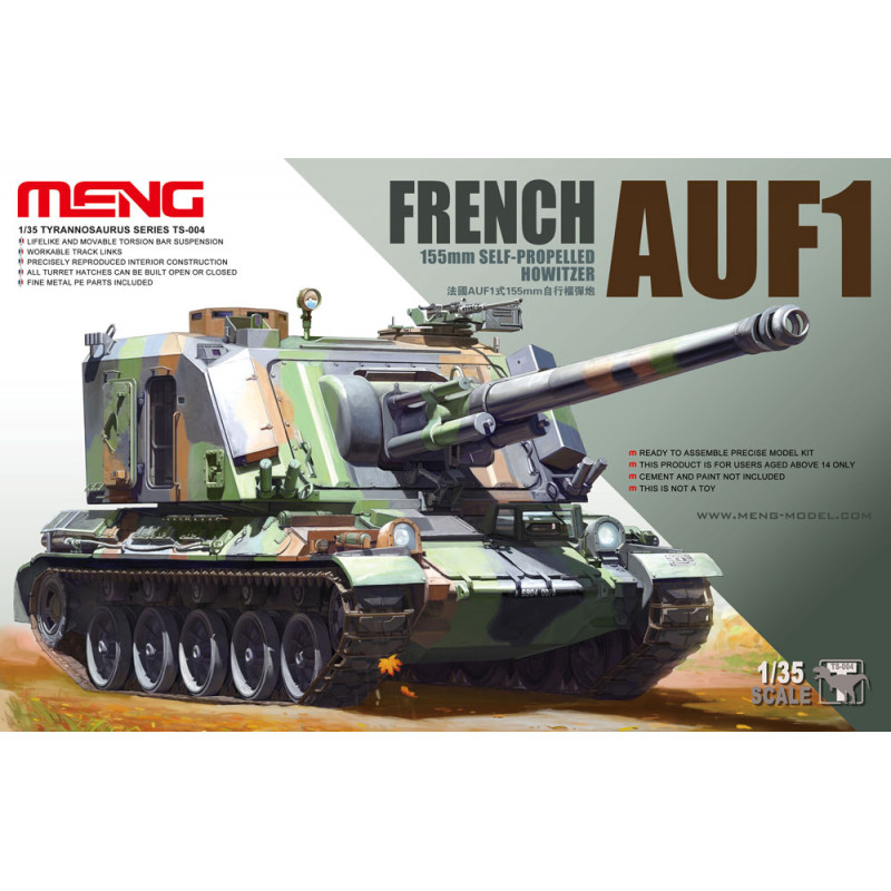 Meng® Maquette militaire canon automoteur AUF1 155mm armée française 1:35 référence TS-004