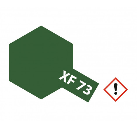 Peinture maquette Tamiya acrylique XF73 Dark Green (JGSDF) mat 10ml